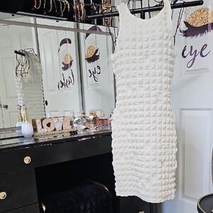 Forever 21 White Textured Mini Dress